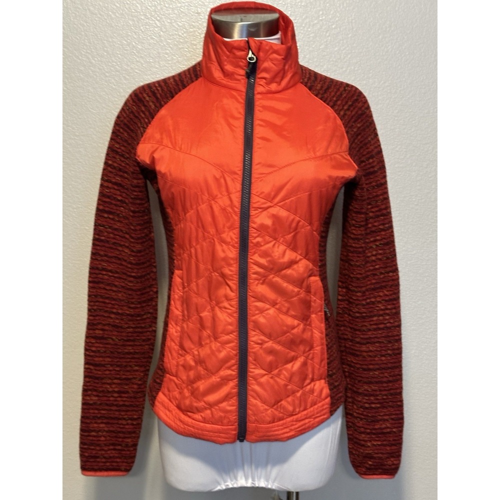 Title Nine Women S Wool Blend Jacket Full Zip Puffer Quilted Fair Isle Pockets